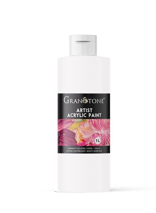 GRANOTONE Acrylic Colour | 1000 ml (White) | Rich Pigment, Non-Cracking Art & DIY Paint | Suitable for Canvas, Wood, Leather, Earthenware, and Metal